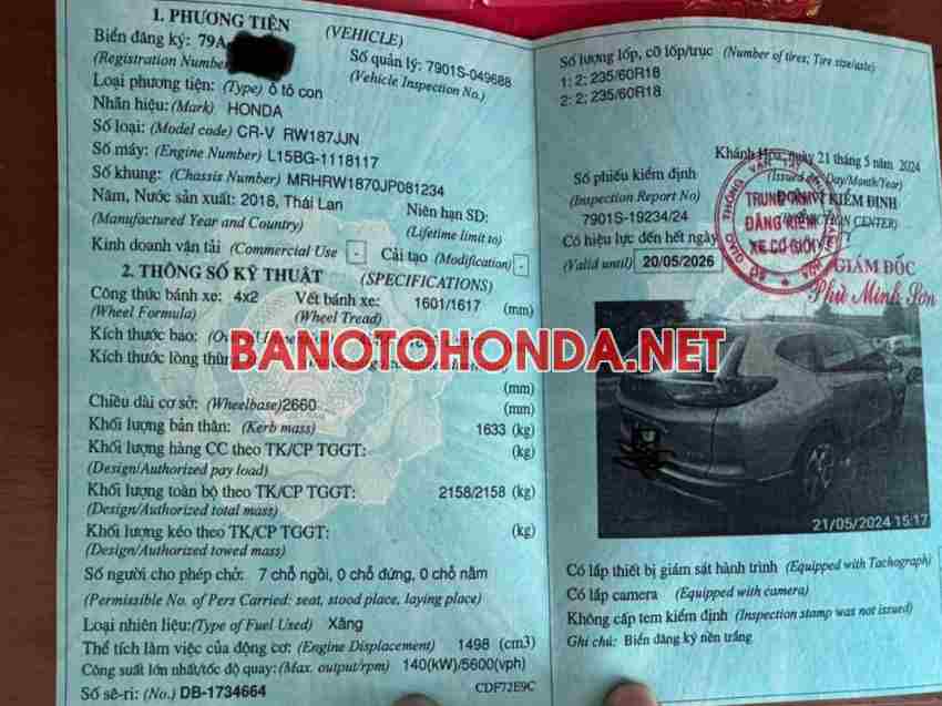 Cần bán Honda CRV L 2018 xe đẹp